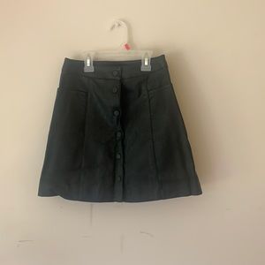 H&M black leather skirt